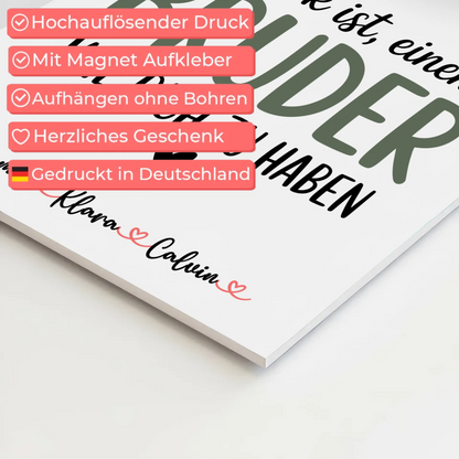 Fotoboard Magnet Poster Fotocollage Bruder Glück Ist einen Bruder Wie Dich Zu Haben Geschenk 10