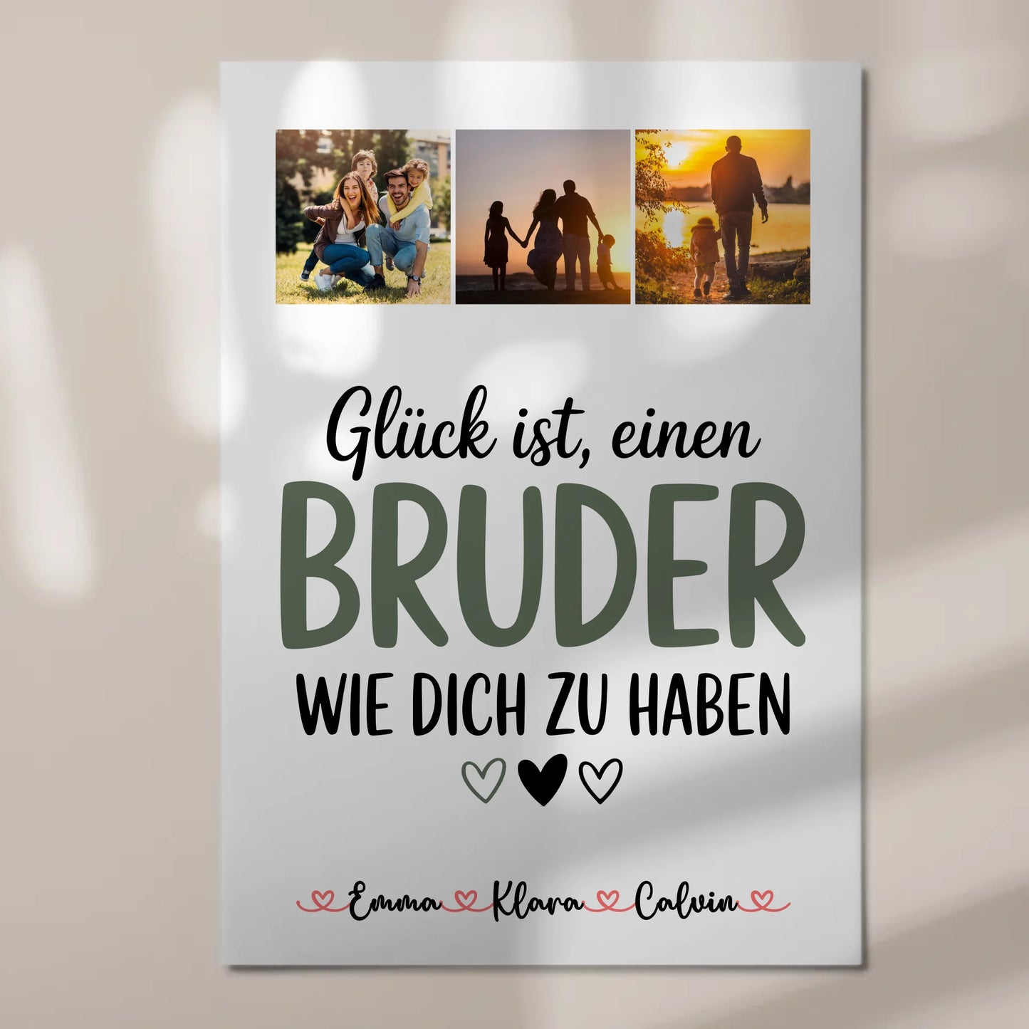 Fotoboard Magnet Poster Fotocollage Bruder Glück Ist einen Bruder Wie Dich Zu Haben Geschenk