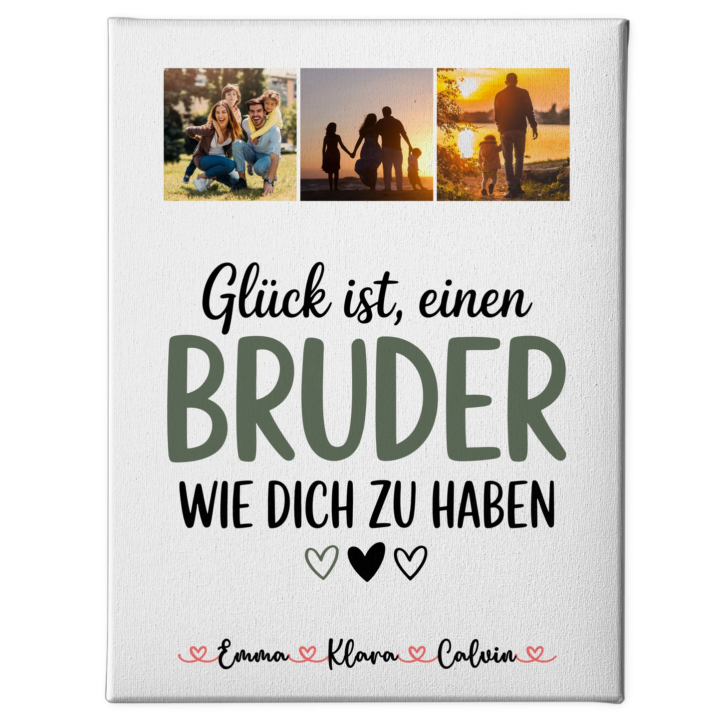 Personalisierte Leinwand Fotocollage Bruder Glück Ist Einen Bruder Wie Dich Haben 1