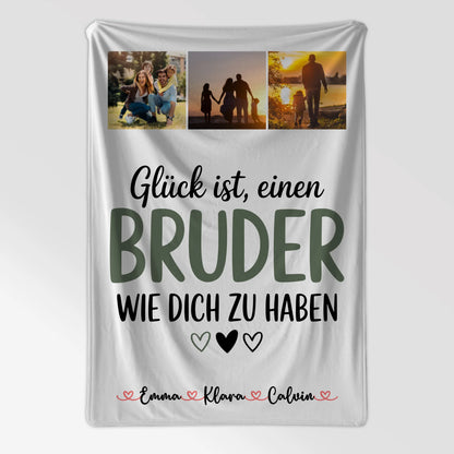 Kuscheldecke Mit Namen Und Motiv Fotocollage Bruder Glück Ist einen Bruder Wie Dich Zu Haben 7