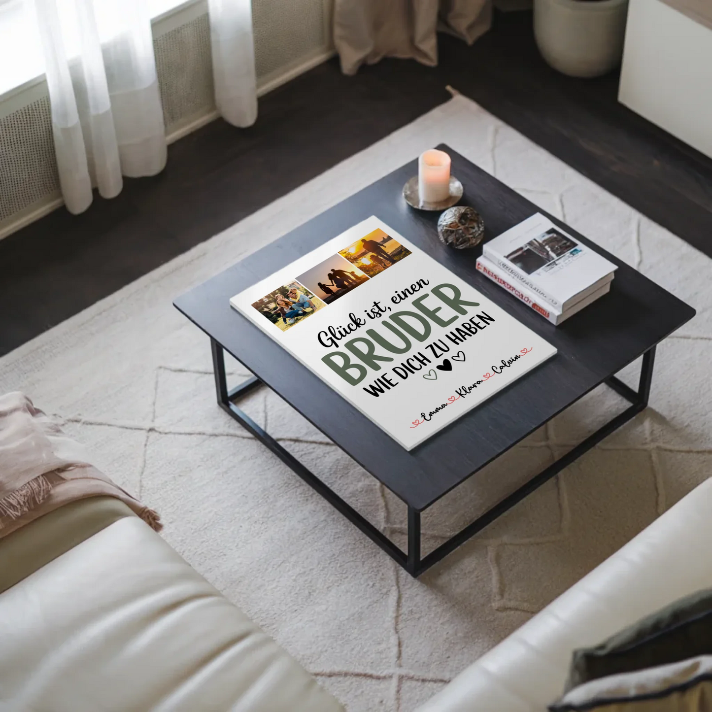 Fotoboard Magnet Poster Fotocollage Bruder Glück Ist einen Bruder Wie Dich Zu Haben Geschenk