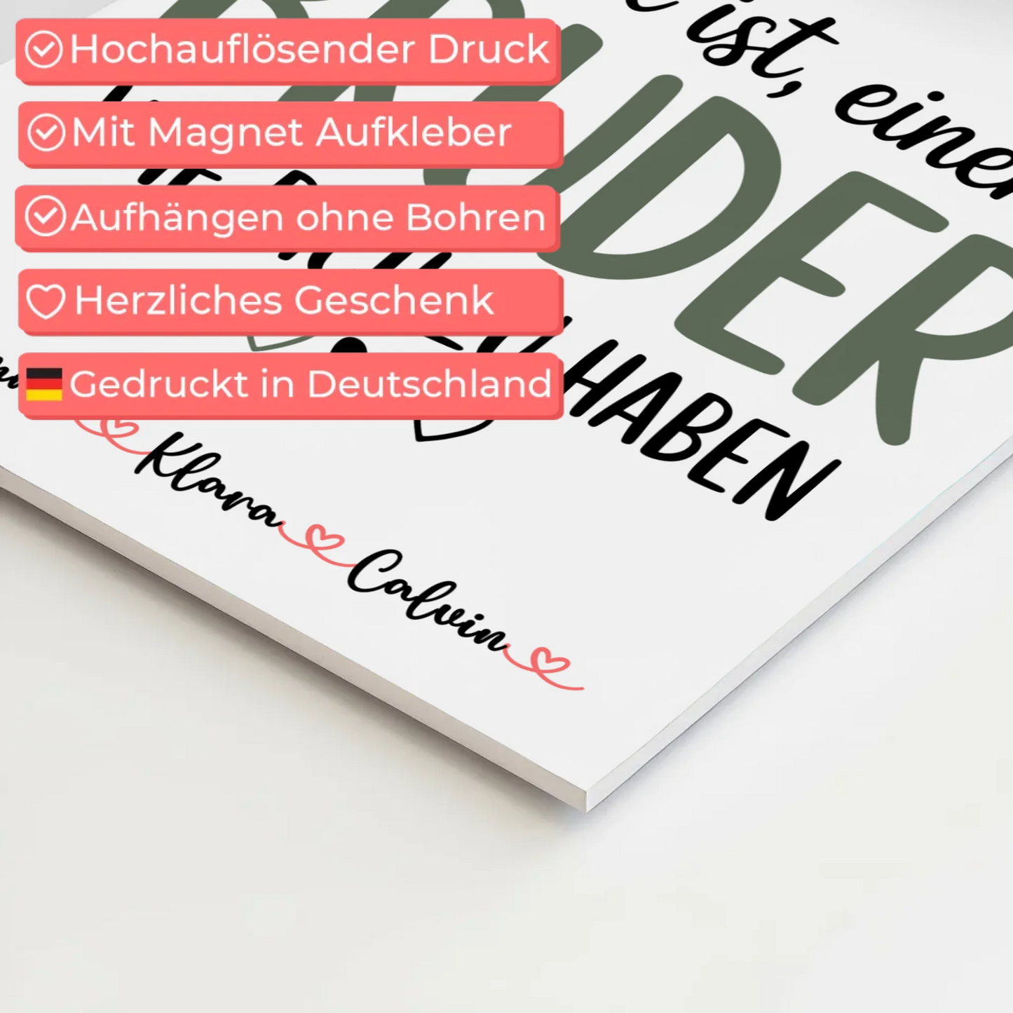 Fotoboard Magnet Poster Fotocollage Bruder Glück Ist einen Bruder Wie Dich Zu Haben Geschenk