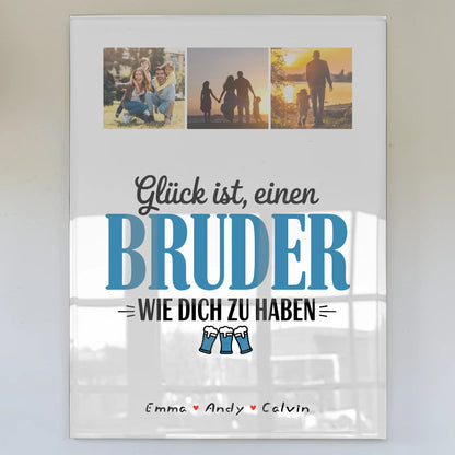 Personalisierte Acrylglas Mit Foto Bruder Fotocollage Glück Ist Einen Bruder Wie Dich Zu Haben 1