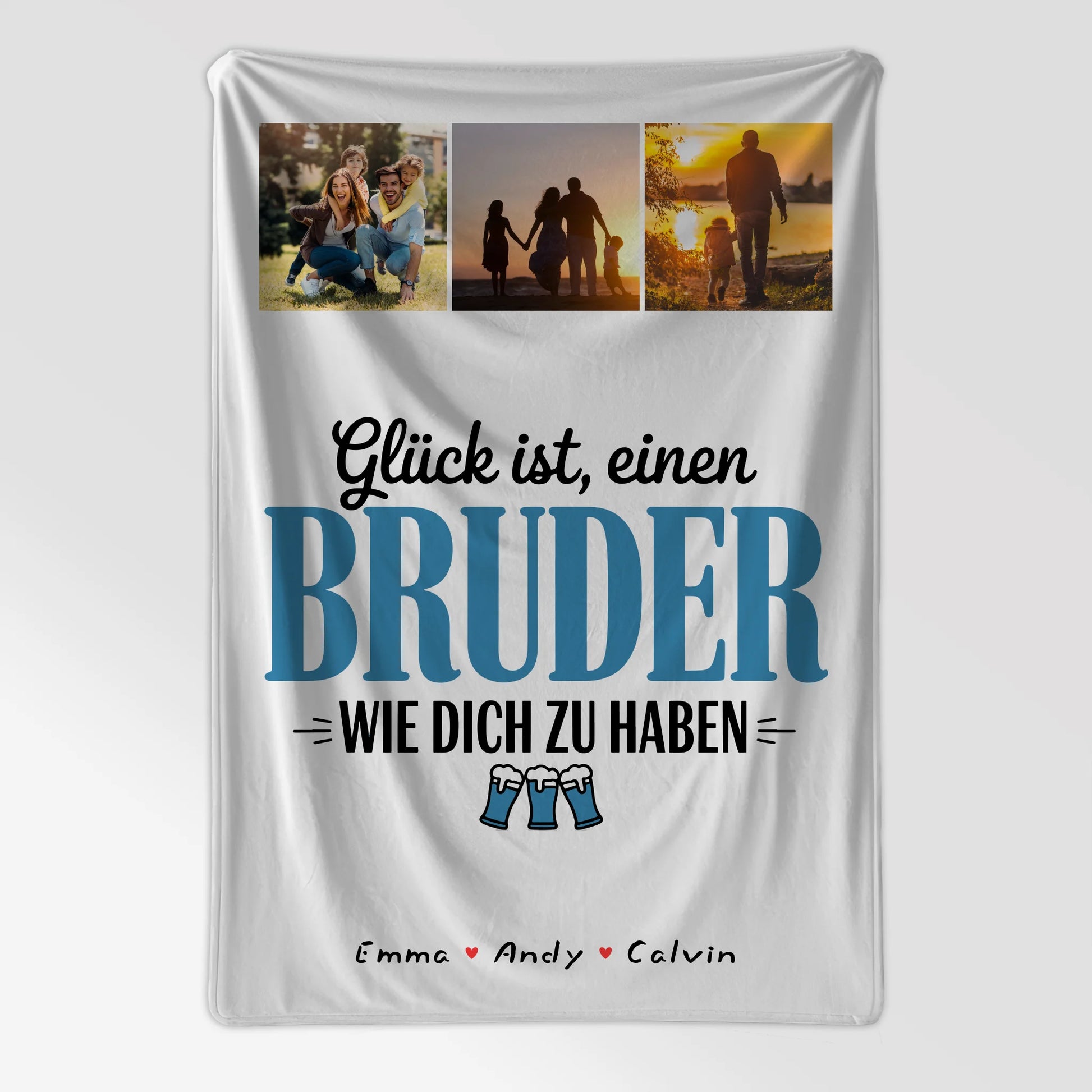 Personalisierte Kuscheldecke Mit Namen Bruder Fotocollage Glück Ist Einen Bruder Wie Dich Zu Haben 7