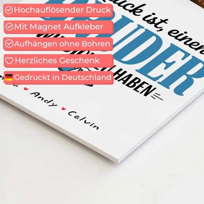 Fotoboard Poster Magnetisch Bruder Fotocollage Glück Ist einen Bruder Wie Dich Zu Haben Geschenk 4