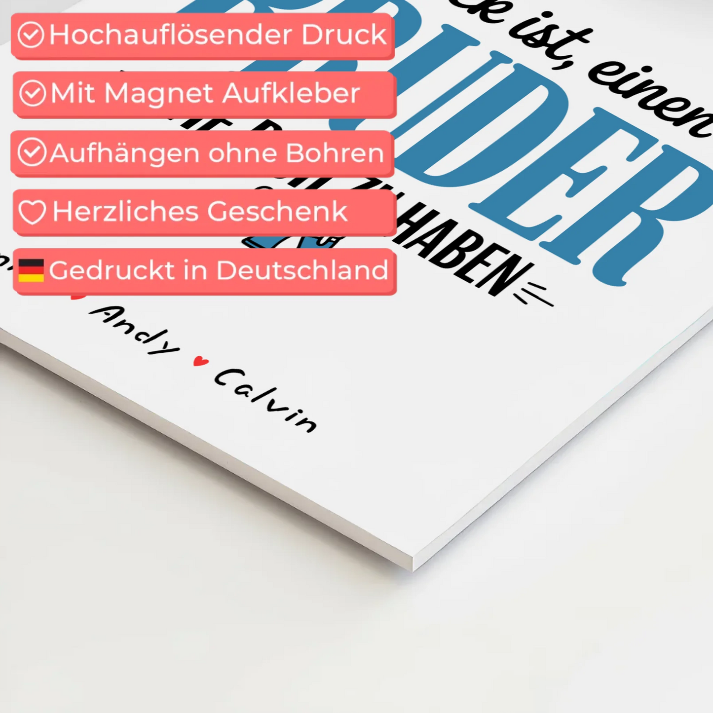 Fotoboard Poster Magnetisch Bruder Fotocollage Glück Ist einen Bruder Wie Dich Zu Haben Geschenk 10