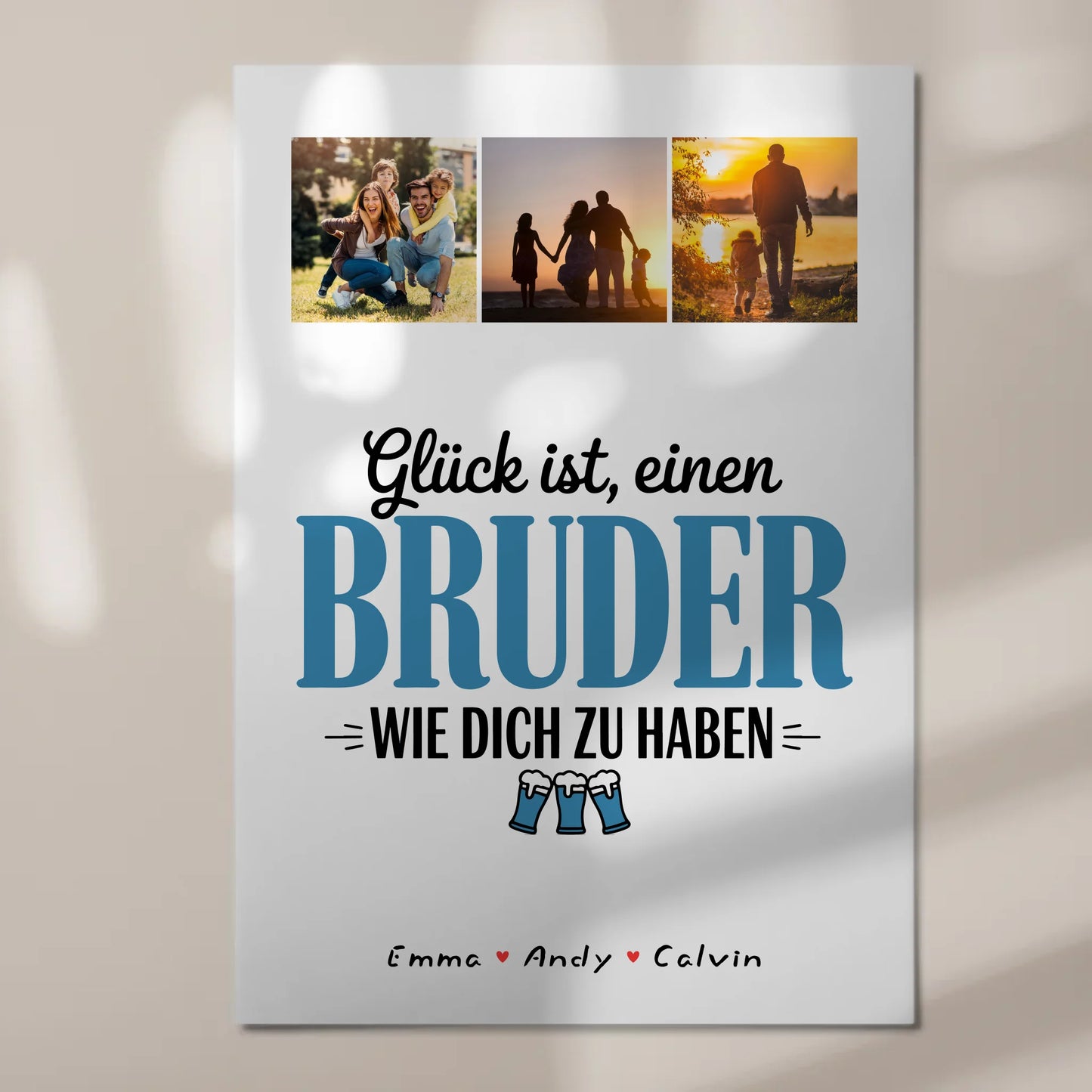 Fotoboard Poster Magnetisch Bruder Fotocollage Glück Ist einen Bruder Wie Dich Zu Haben Geschenk 7