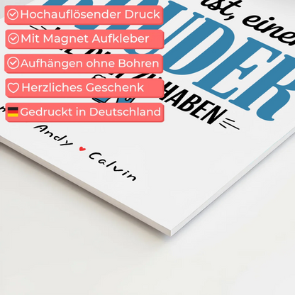 Fotoboard Poster Magnetisch Bruder Fotocollage Glück Ist einen Bruder Wie Dich Zu Haben Geschenk