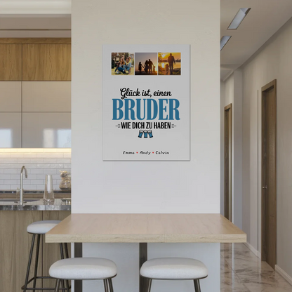 Fotoboard Poster Magnetisch Bruder Fotocollage Glück Ist einen Bruder Wie Dich Zu Haben Geschenk