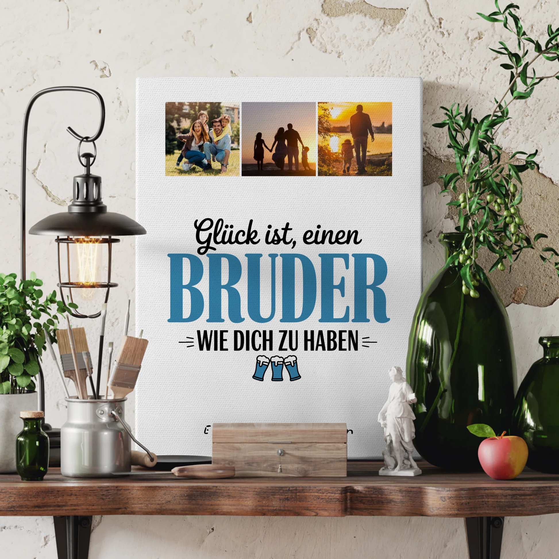 Personalisierte Bruder Fotocollage Großes Bild Aus Vielen Kleinen Glück Ist Einen Bruder Wie Dich Zu Haben 3