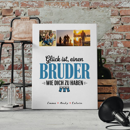 Personalisierte Bruder Fotocollage Großes Bild Aus Vielen Kleinen Glück Ist Einen Bruder Wie Dich Zu Haben 4