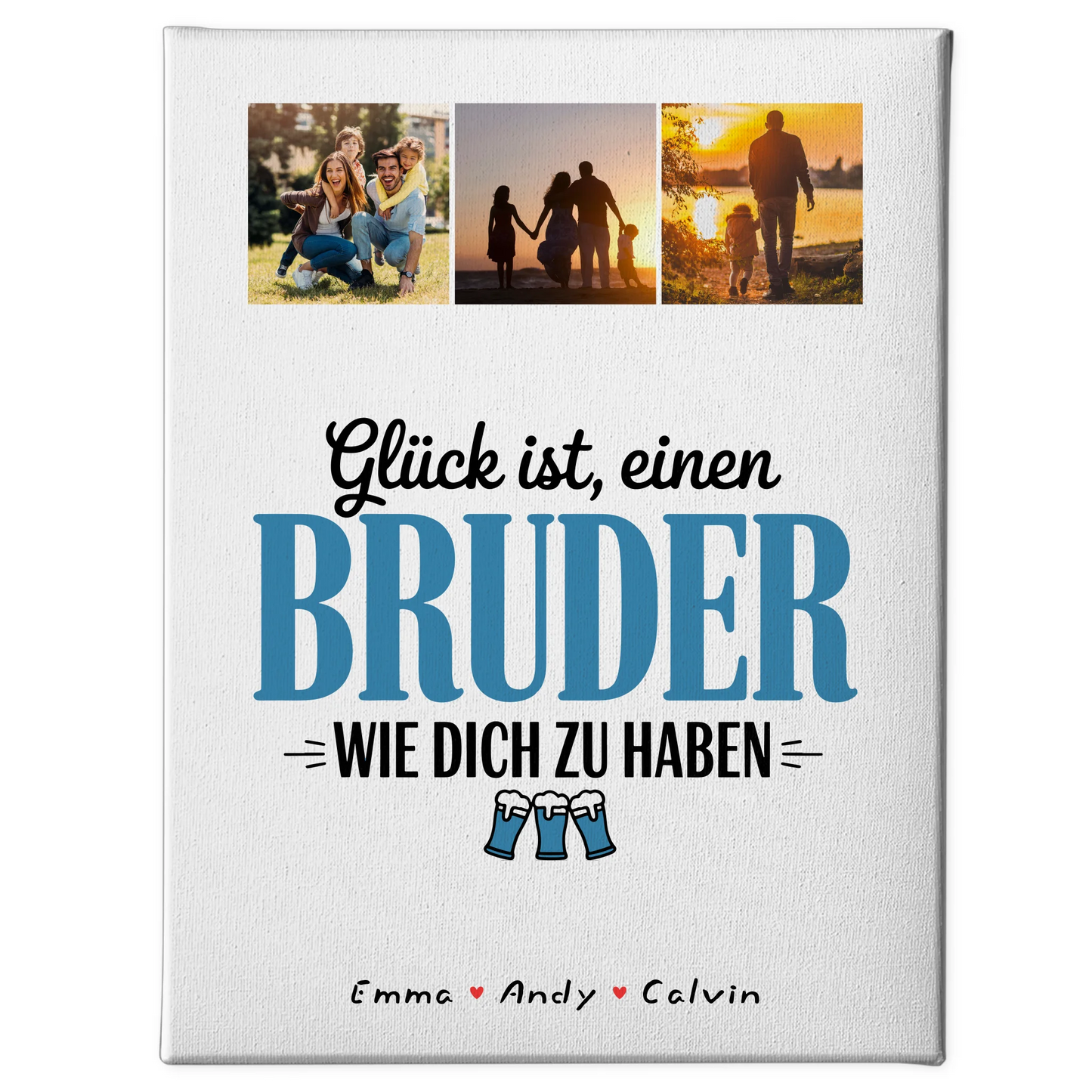 Personalisierte Bruder Fotocollage Großes Bild Aus Vielen Kleinen Glück Ist Einen Bruder Wie Dich Zu Haben 1