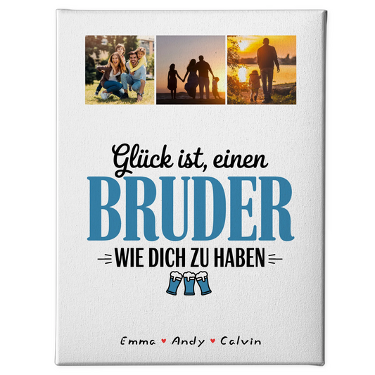 Personalisierte Bruder Fotocollage Großes Bild Aus Vielen Kleinen Glück Ist Einen Bruder Wie Dich Zu Haben 1