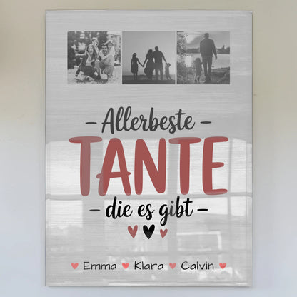 Personalisierte Geschenk Fotocollage Tante mit Foto Mit Acrylglas für die Allerbeste Tante Die Es Gibt 1