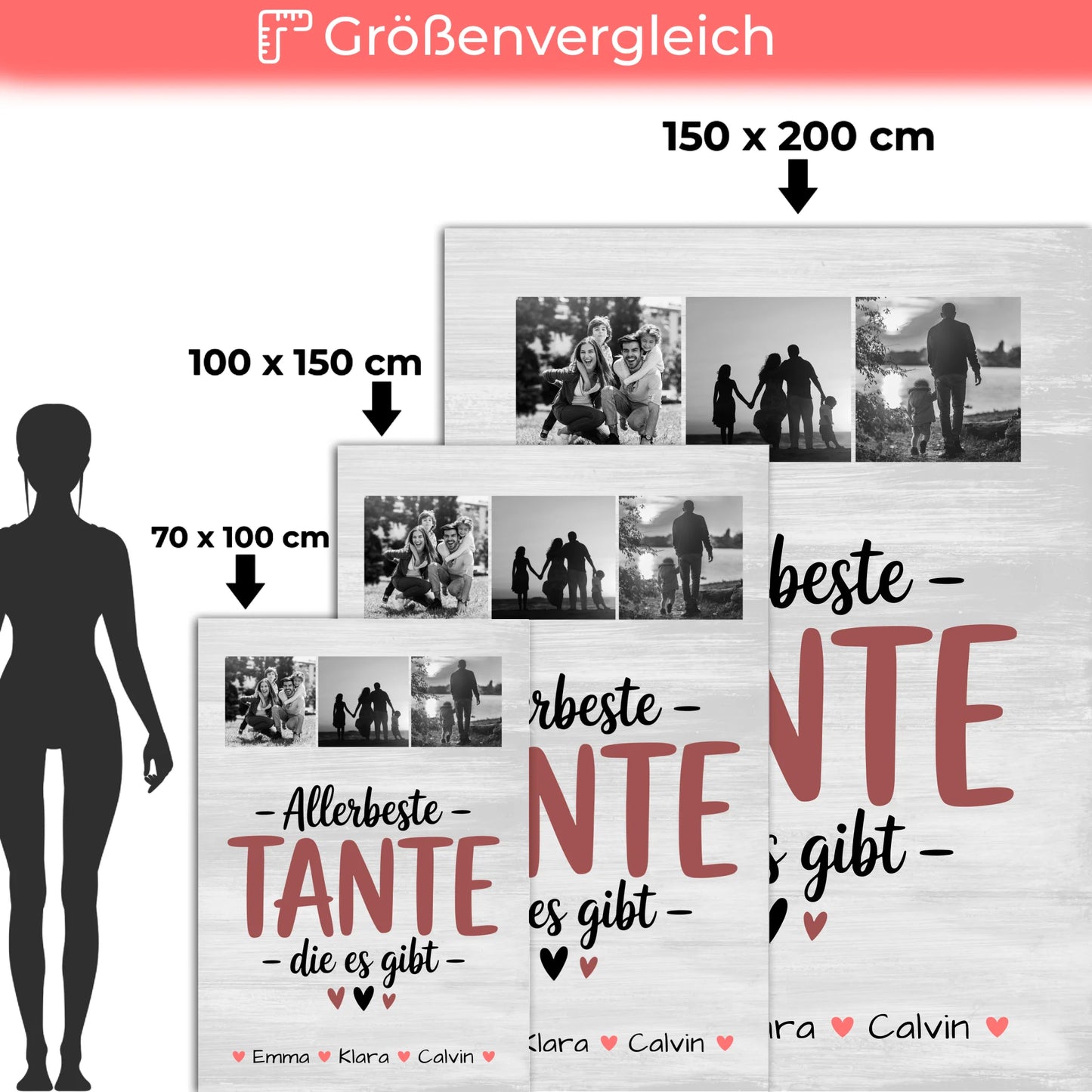 Kuscheldecke Mit Namen Und Motiv Geschenk Fotocollage Tante Allerbeste Tante Die Es Gibt 5