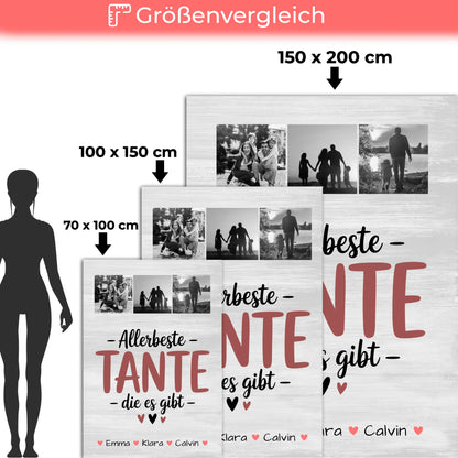 Kuscheldecke Mit Namen Und Motiv Geschenk Fotocollage Tante Allerbeste Tante Die Es Gibt 5