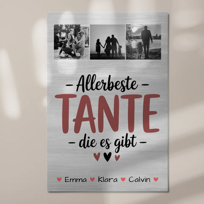 Personalisiertes Fotoboard Magnet Wandbild Geschenk Fotocollage Tante Allerbeste Tante Die Es Gibt 1