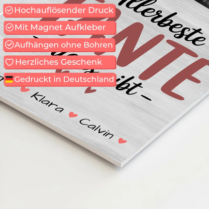 Personalisiertes Fotoboard Magnet Wandbild Geschenk Fotocollage Tante Allerbeste Tante Die Es Gibt 4