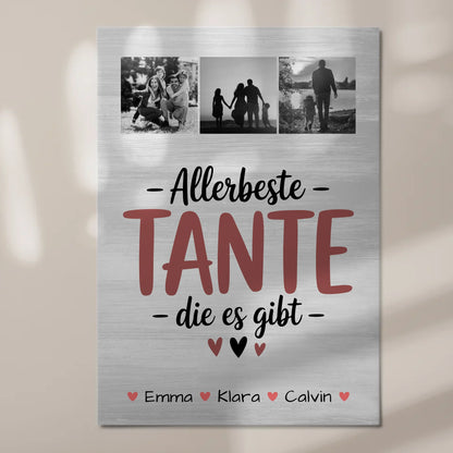 Personalisiertes Fotoboard Magnet Wandbild Geschenk Fotocollage Tante Allerbeste Tante Die Es Gibt 7