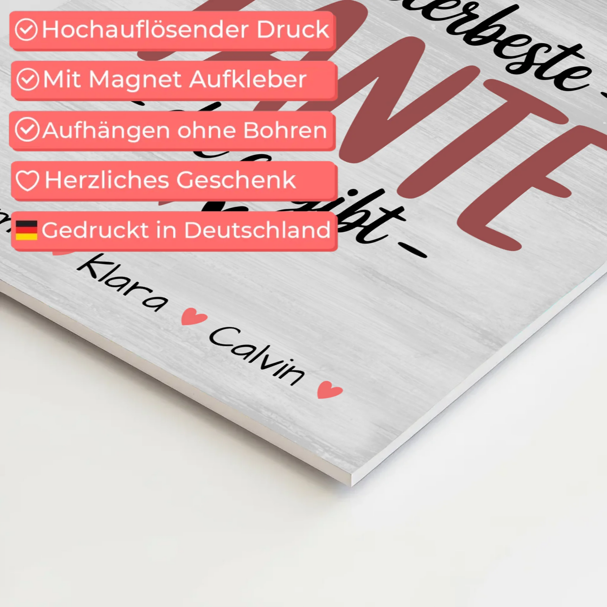 Personalisiertes Fotoboard Magnet Wandbild Geschenk Fotocollage Tante Allerbeste Tante Die Es Gibt 10