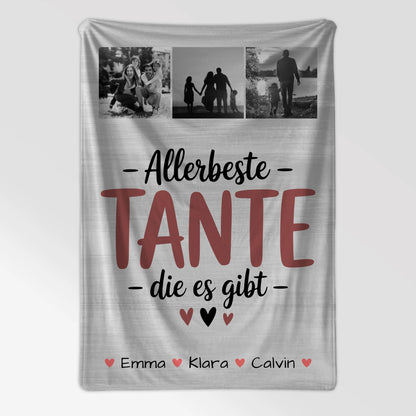 Kuscheldecke Mit Namen Und Motiv Geschenk Fotocollage Tante Allerbeste Tante Die Es Gibt 7