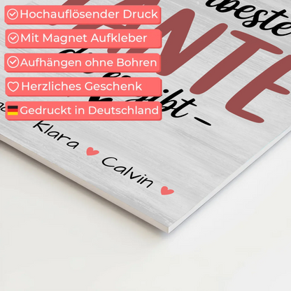 Personalisiertes Fotoboard Magnet Wandbild Geschenk Fotocollage Tante Allerbeste Tante Die Es Gibt