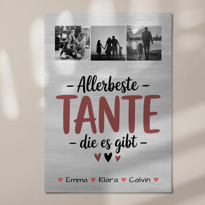 Personalisiertes Fotoboard Magnet Wandbild Geschenk Fotocollage Tante Allerbeste Tante Die Es Gibt