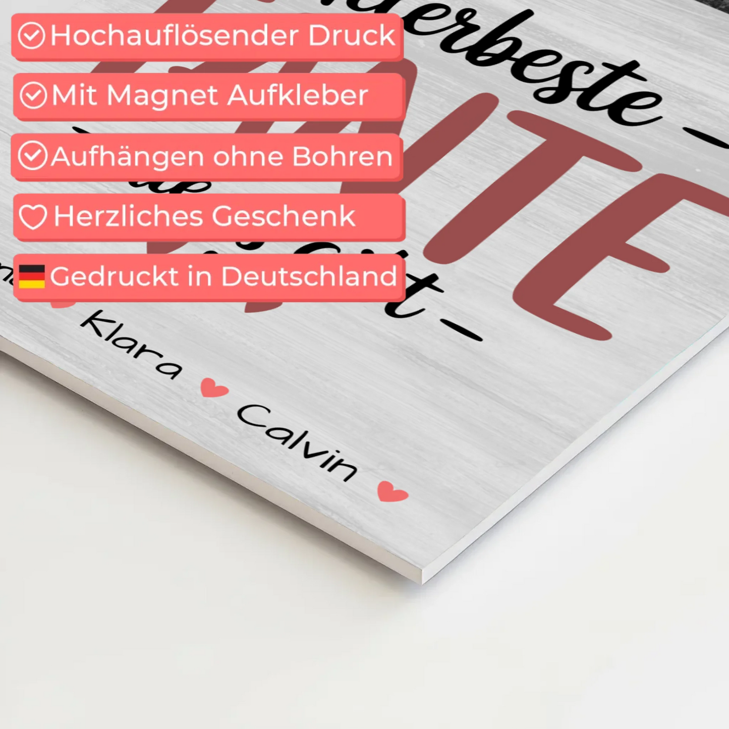 Personalisiertes Fotoboard Magnet Wandbild Geschenk Fotocollage Tante Allerbeste Tante Die Es Gibt