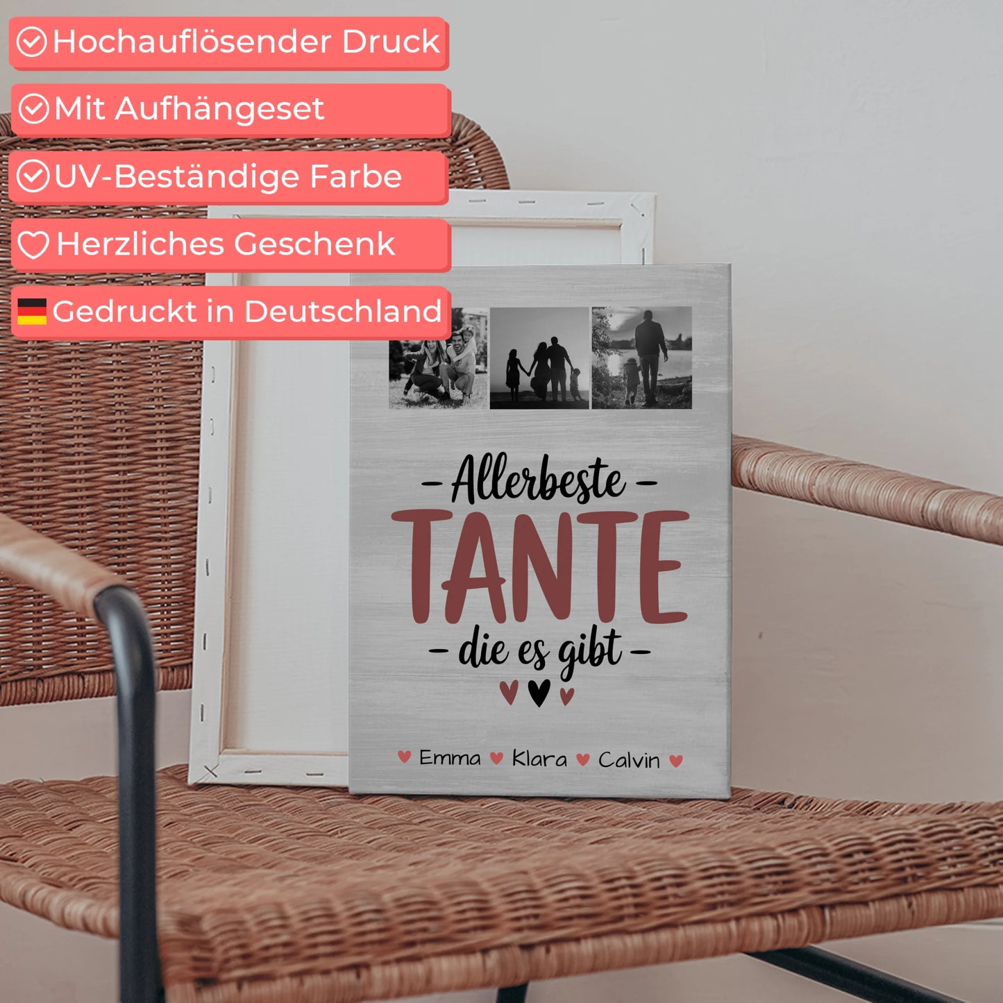 Leinwand Collagen Erstellen Geschenk Fotocollage Tante Allerbeste Tante Die Es Gibt 5