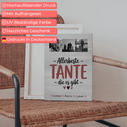 Leinwand Collagen Erstellen Geschenk Fotocollage Tante Allerbeste Tante Die Es Gibt 5