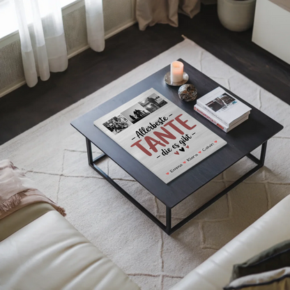 Personalisiertes Fotoboard Magnet Wandbild Geschenk Fotocollage Tante Allerbeste Tante Die Es Gibt