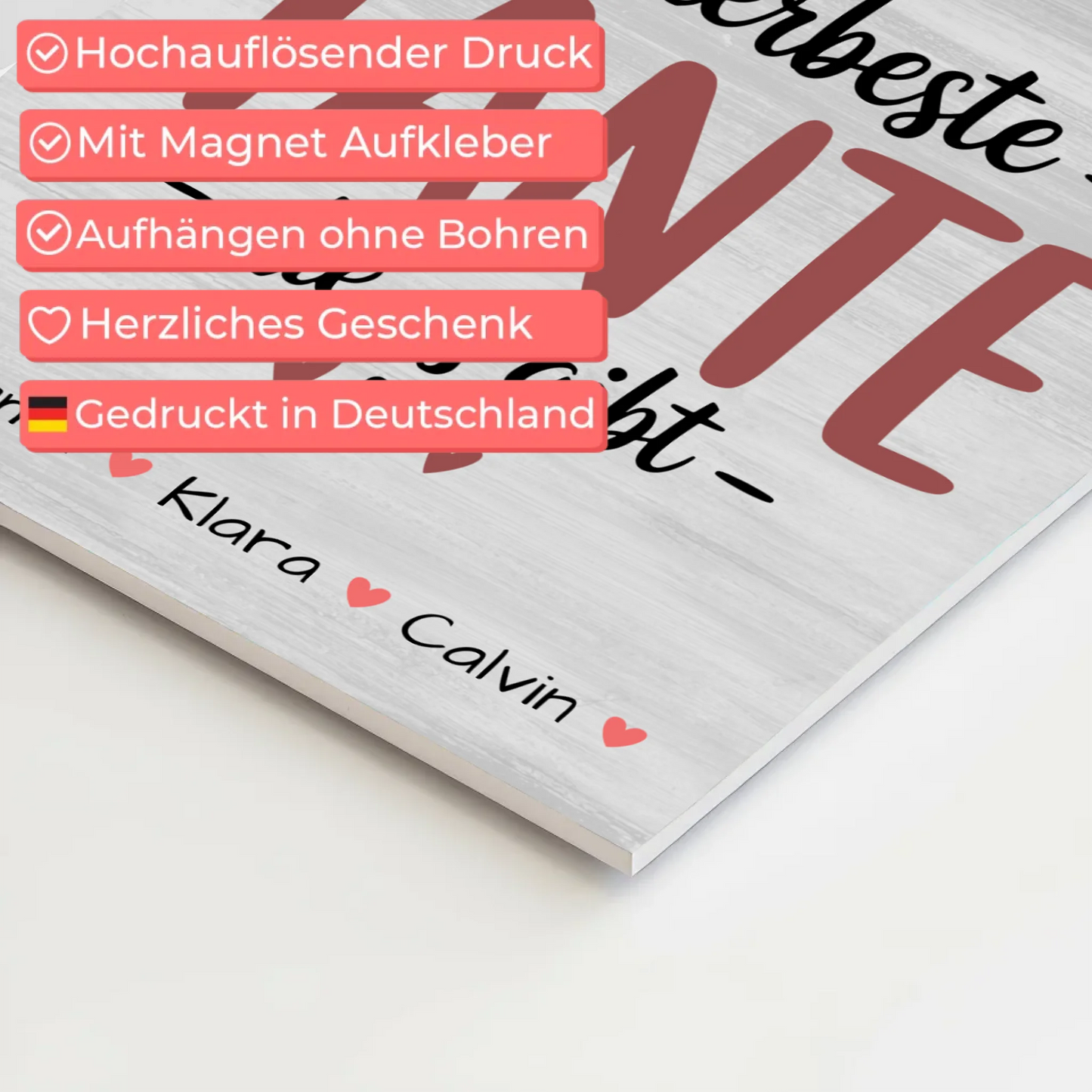 Personalisiertes Fotoboard Magnet Wandbild Geschenk Fotocollage Tante Allerbeste Tante Die Es Gibt