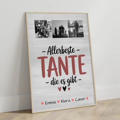 Karten Poster Personalisiert Geschenk Fotocollage Tante Allerbeste Tante Die Es Gibt Geschenkidee