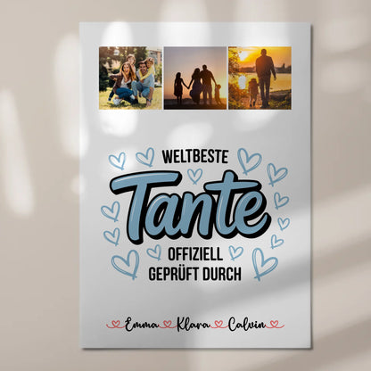 Fotoboard Poster Magnetisch Fotocollage Tante Weltbeste Tante Offiziell Geprüft Durch 7
