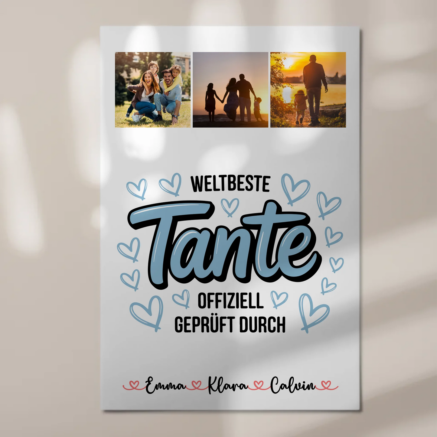 Fotoboard Poster Magnetisch Fotocollage Tante Weltbeste Tante Offiziell Geprüft Durch