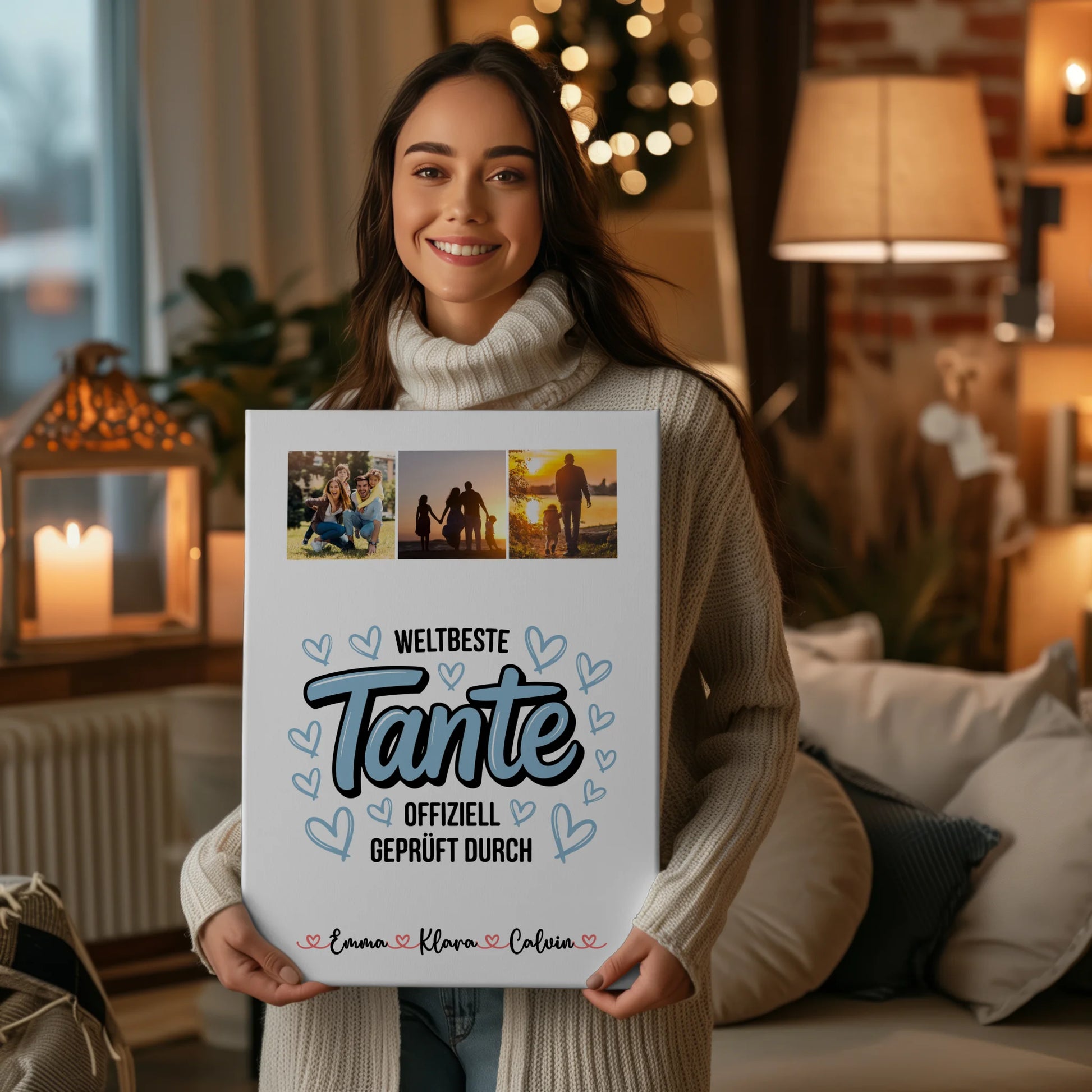 Fotocollage Großes Bild Aus Vielen Kleinen Für Tante Weltbeste Tante Offiziell Geprüft Durch 2