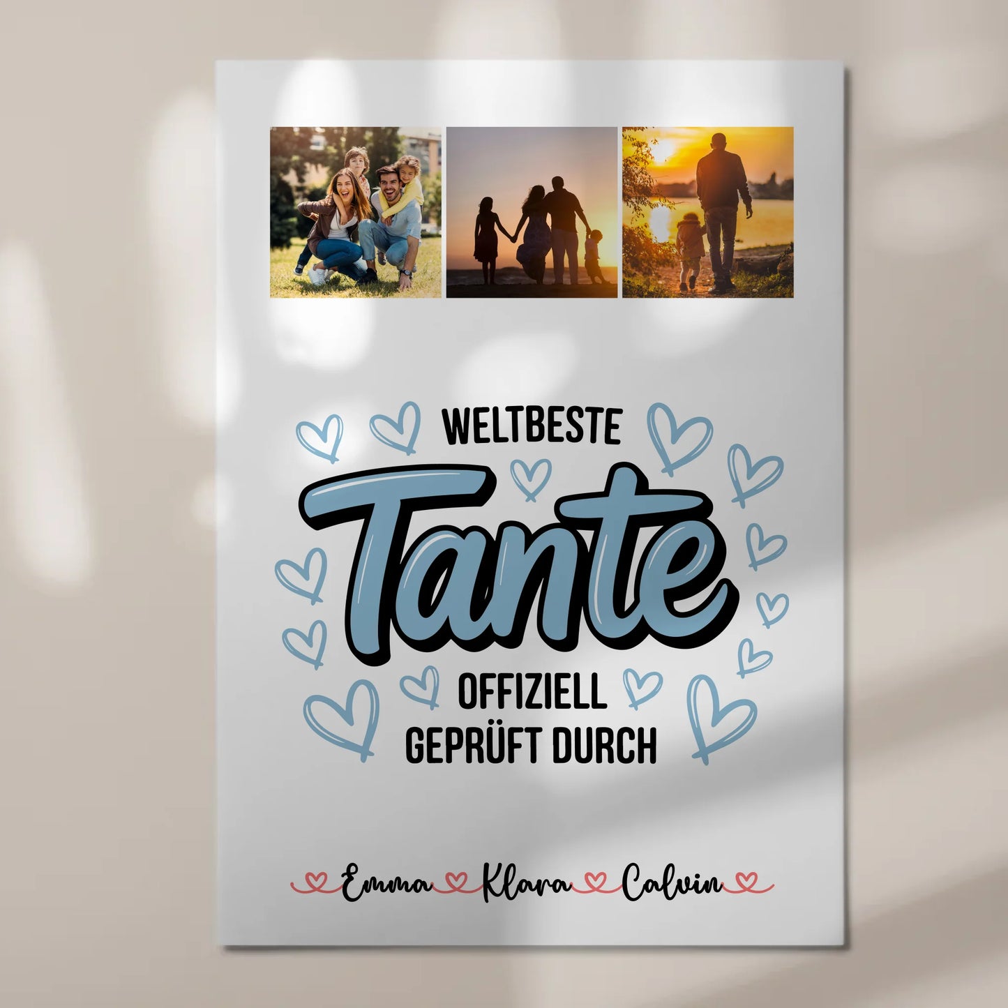 Fotoboard Poster Magnetisch Fotocollage Tante Weltbeste Tante Offiziell Geprüft Durch
