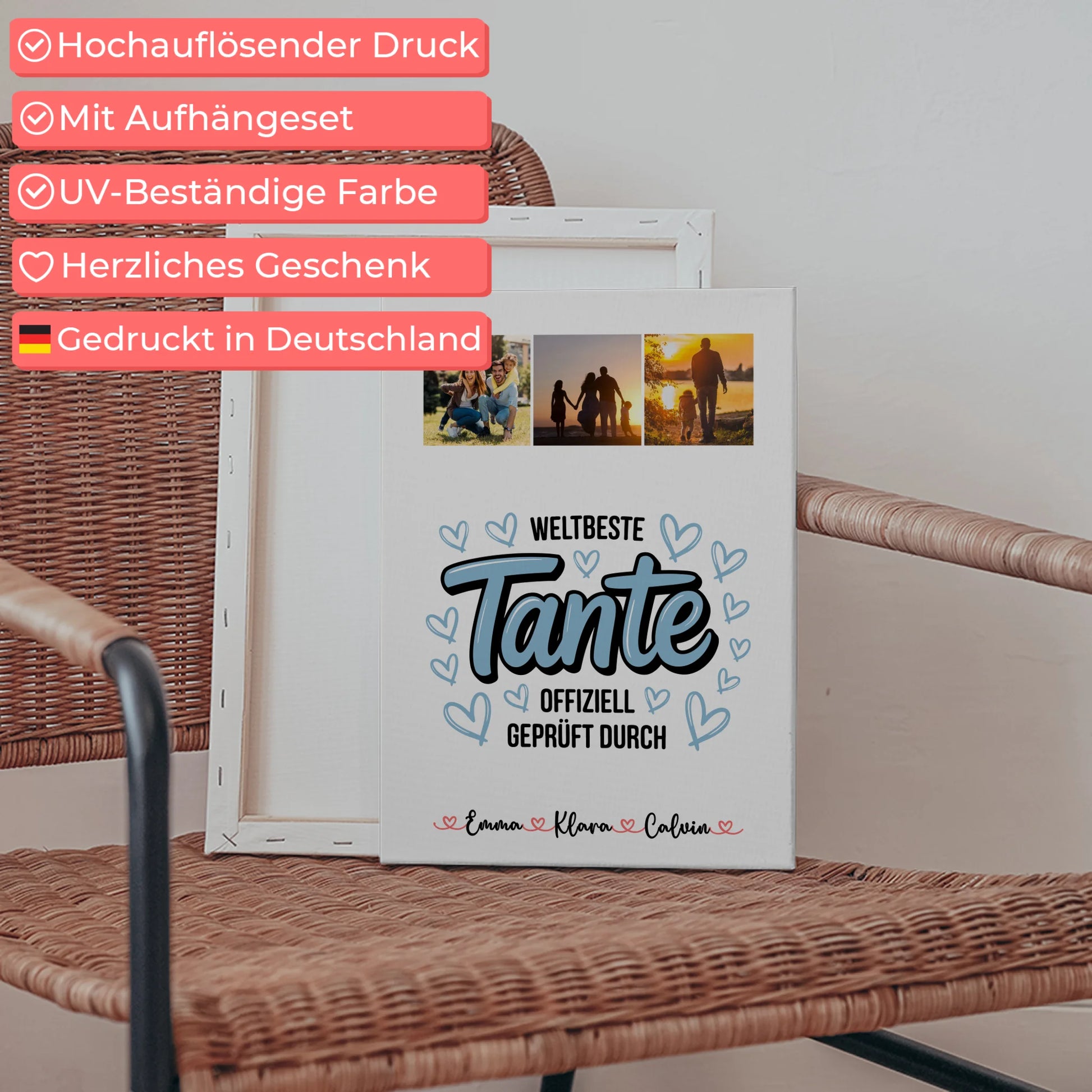 Fotocollage Großes Bild Aus Vielen Kleinen Für Tante Weltbeste Tante Offiziell Geprüft Durch 5