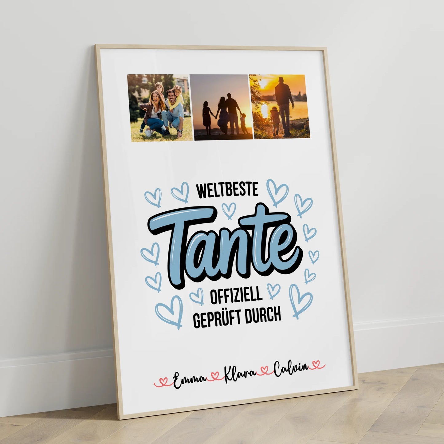 Karten Poster Personalisiert Fotocollage Tante Weltbeste Tante Offiziell Geprüft Durch