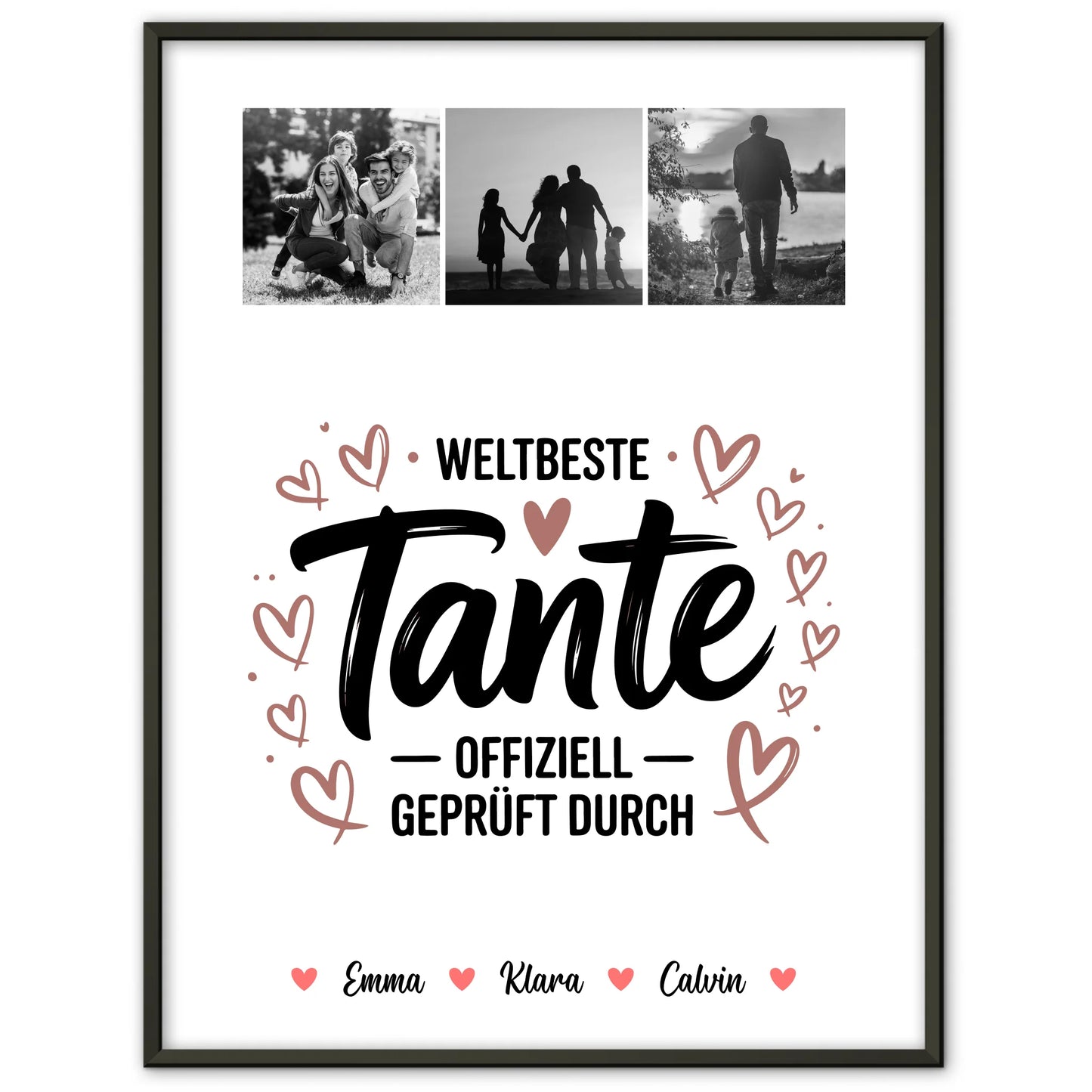 Foto Collage Poster Erstellen Fotocollage für Tante Weltbeste Tante Offiziell Geprüft Durch