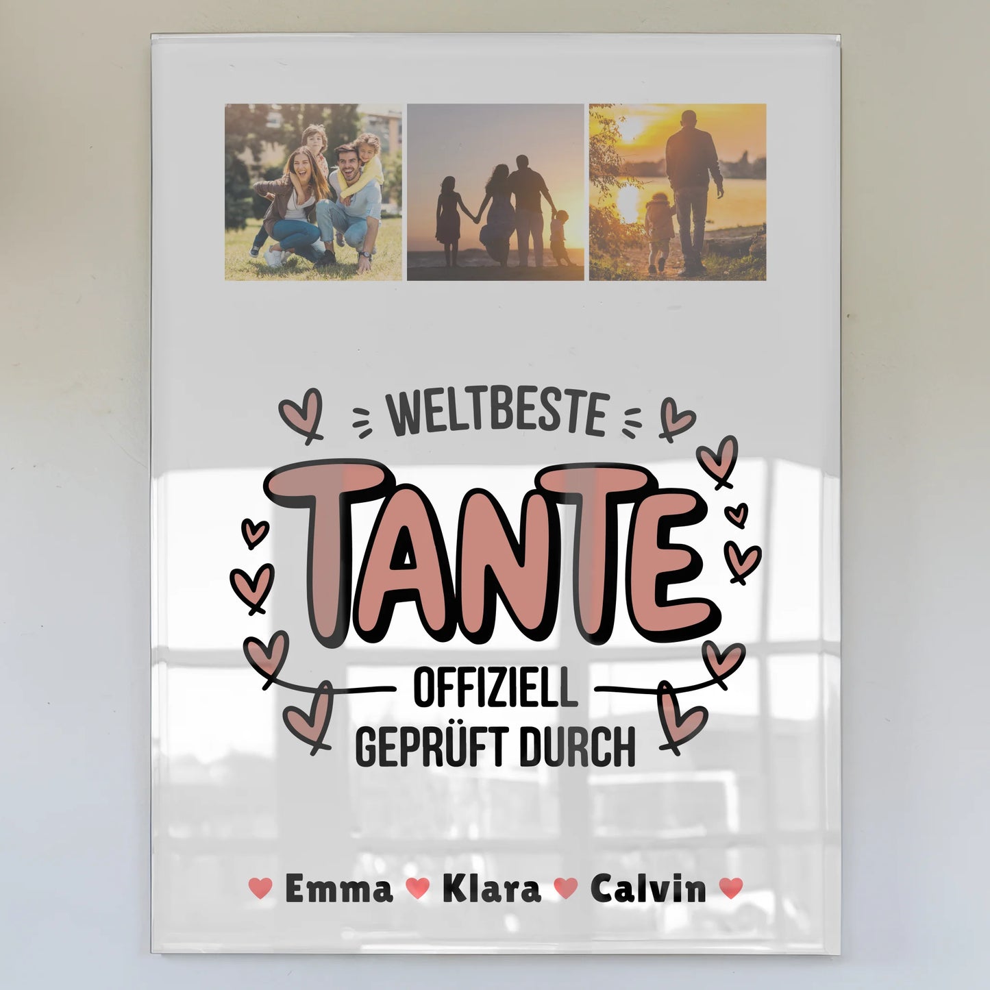 Personalisierte Geschenke für die Weltbeste Tante Foto Mit Acrylglas Fotocollage Offiziell Geprüft Durch 1