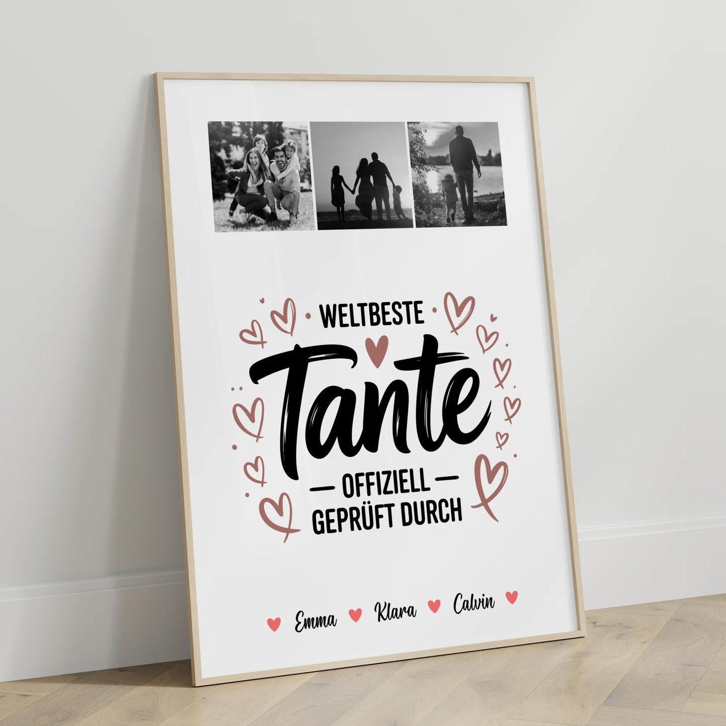 Foto Collage Poster Erstellen Fotocollage für Tante Weltbeste Tante Offiziell Geprüft Durch