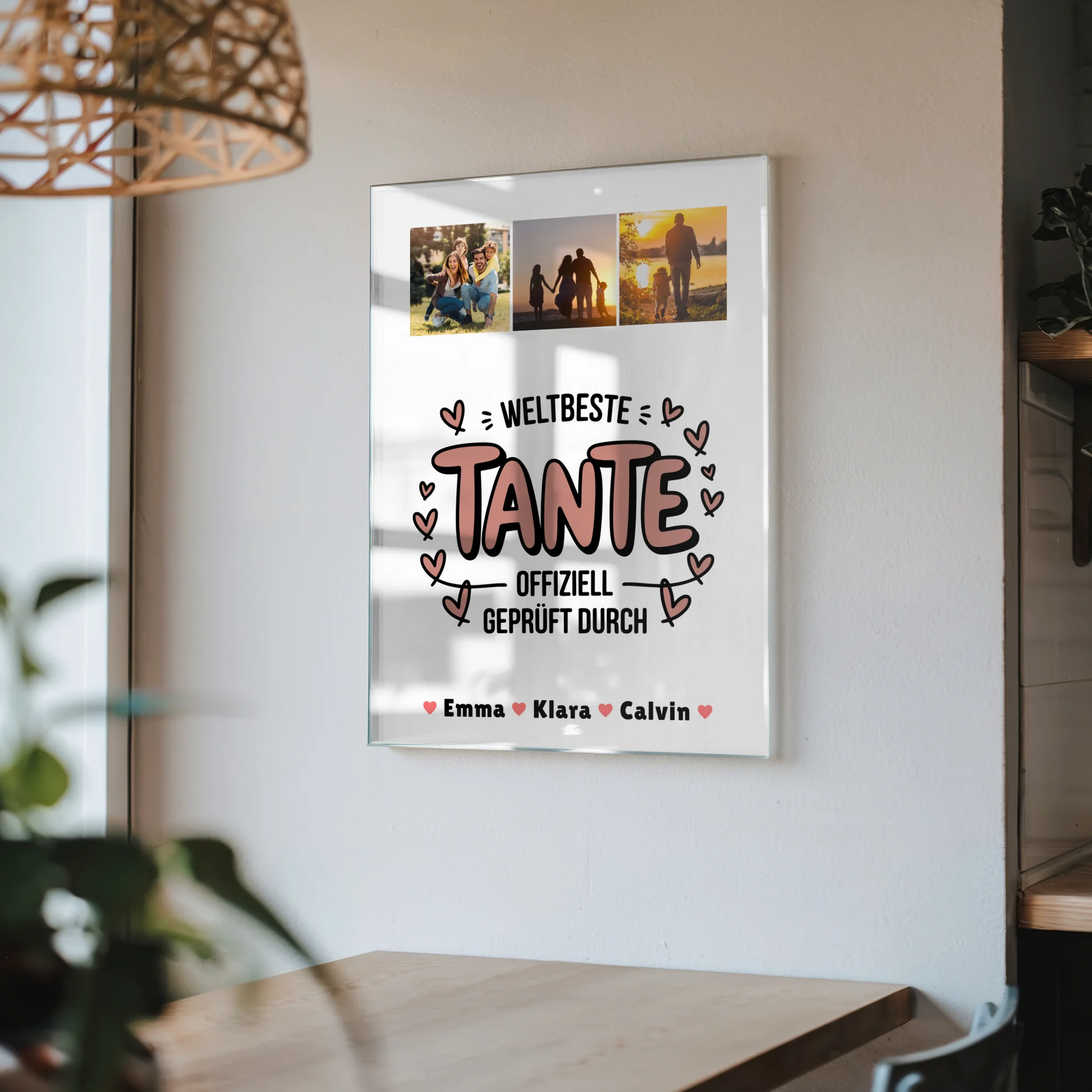 Personalisierte Geschenke für die Weltbeste Tante Foto Mit Acrylglas Fotocollage Offiziell Geprüft Durch 4