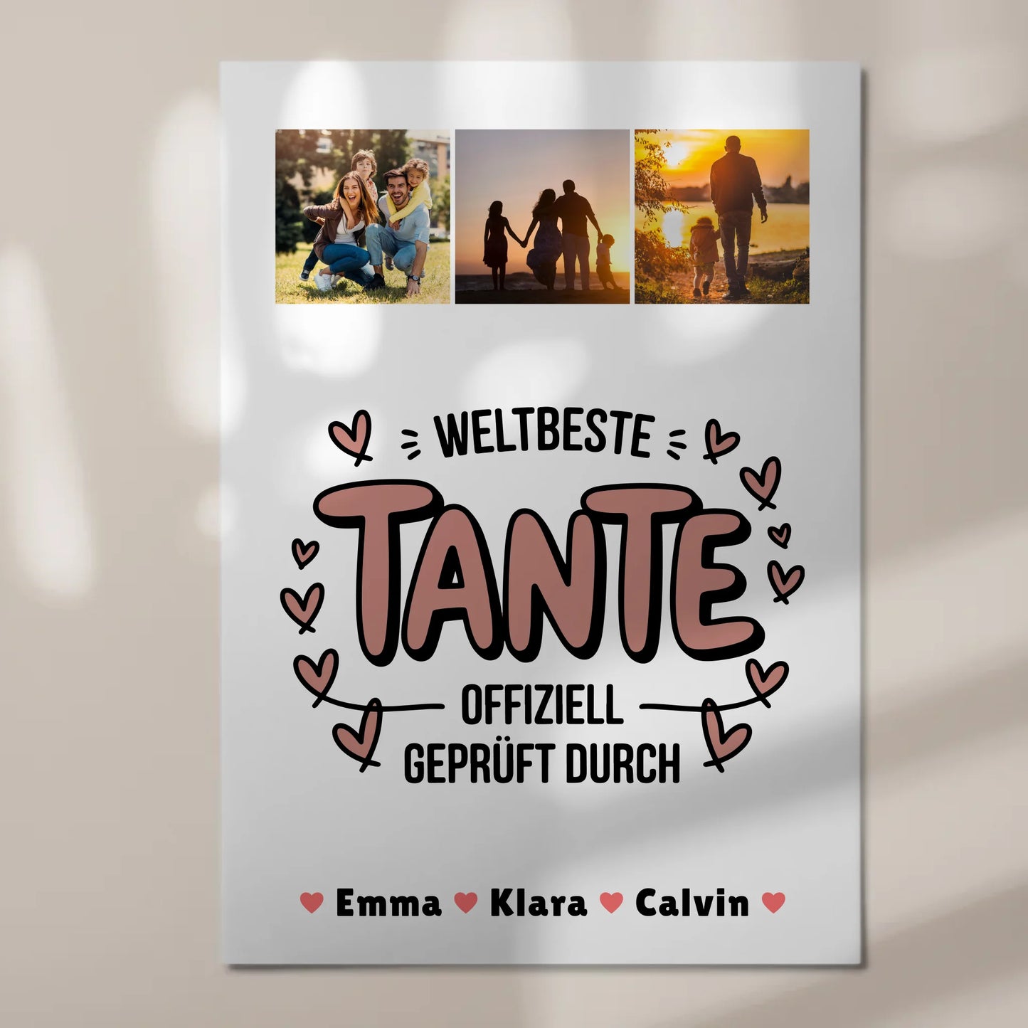 Fotoboard Poster Magnetisch Tante Fotocollage Weltbeste Tante Offiziell Geprüft Durch Geschenk