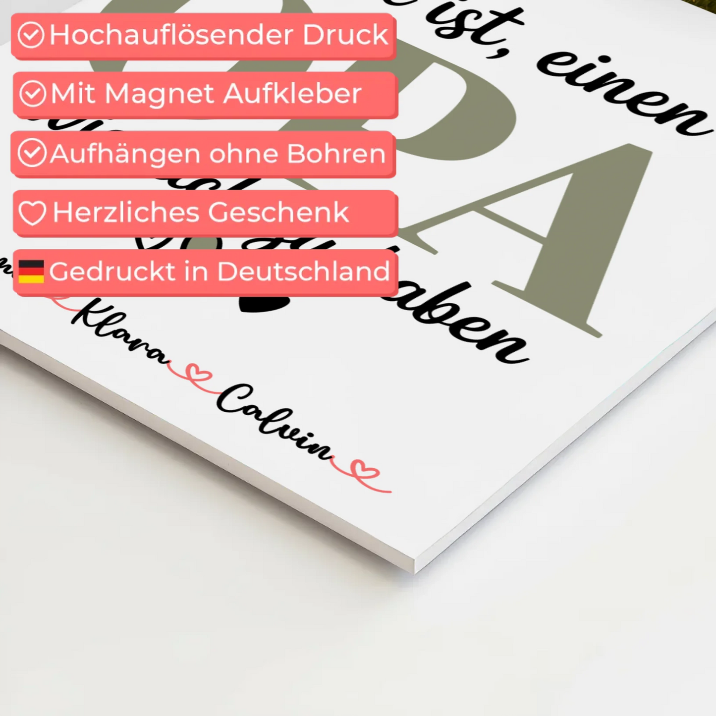 Personalisierte Magnetposter Fotoboard Fotocollage Opa Glück Ist Einen Opa Wie Dich Haben Geschenk