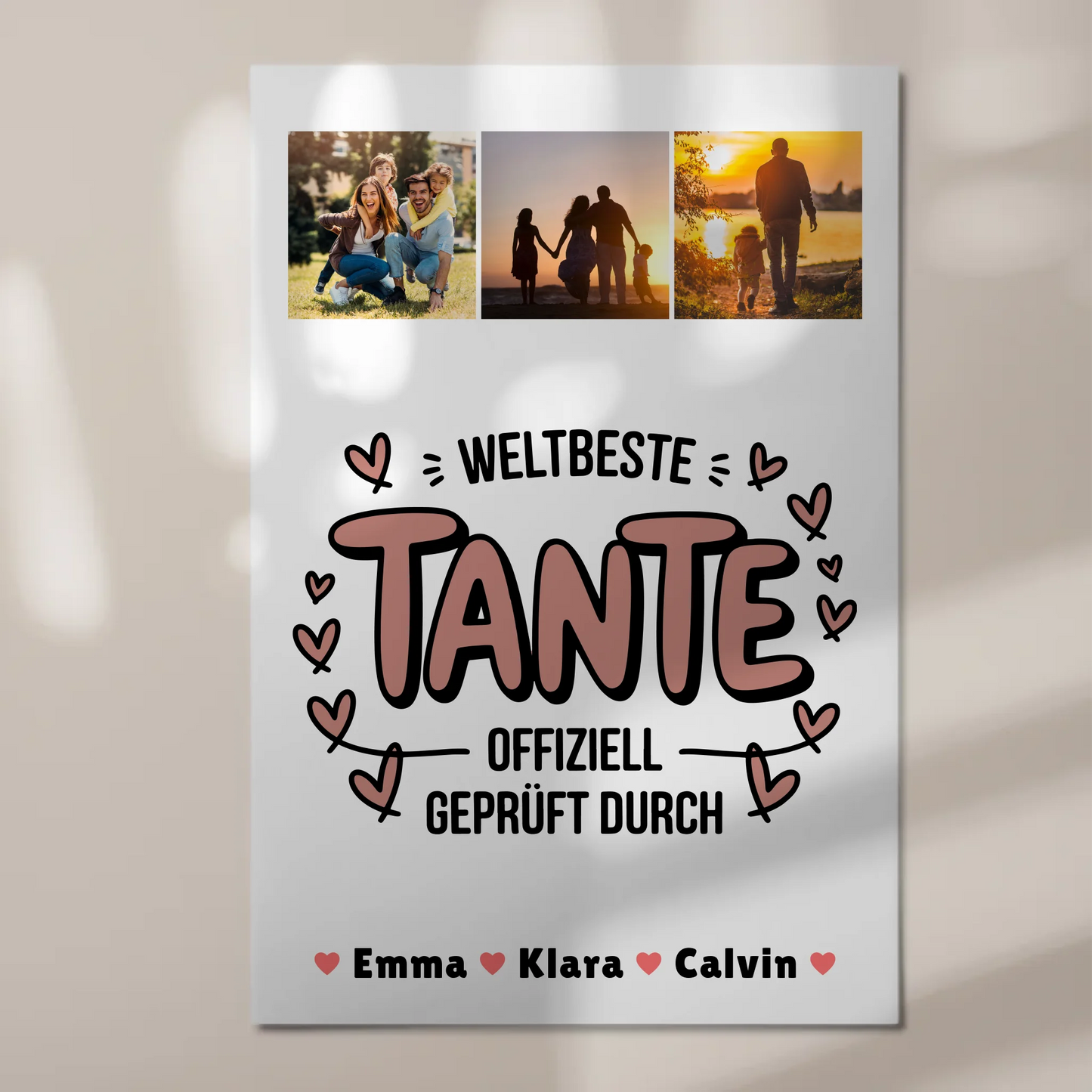 Fotoboard Poster Magnetisch Tante Fotocollage Weltbeste Tante Offiziell Geprüft Durch Geschenk