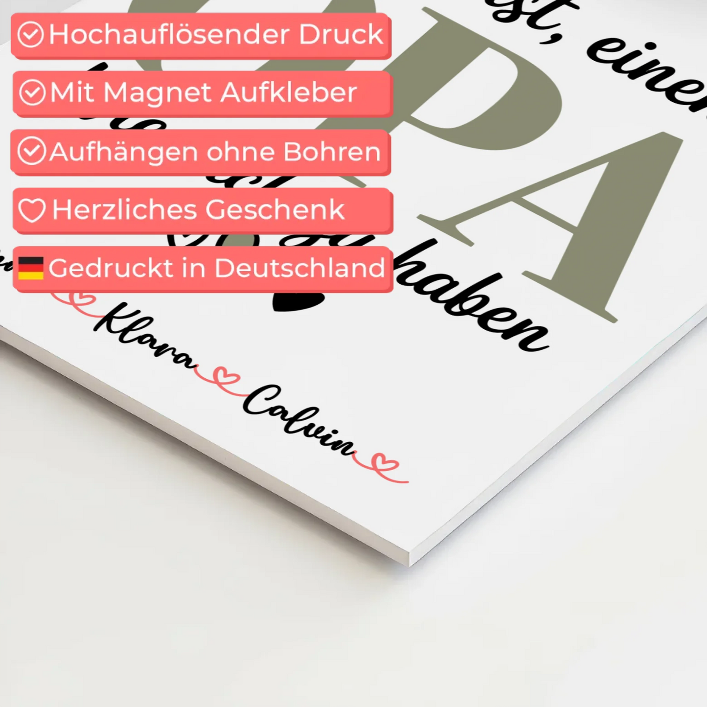 Personalisierte Magnetposter Fotoboard Fotocollage Opa Glück Ist Einen Opa Wie Dich Haben Geschenk