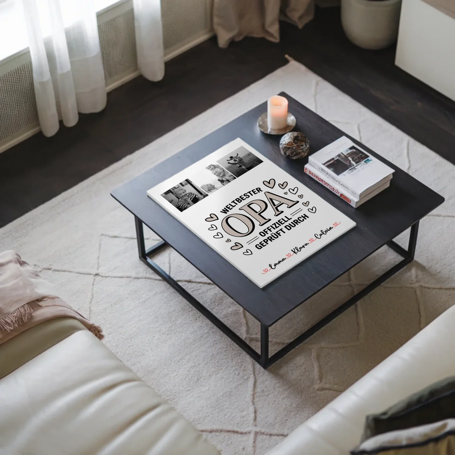 Fotoboard Poster Magnetisch Fotocollage für Opa Weltbester Opa Offiziell Geprüft Durch Geschenk