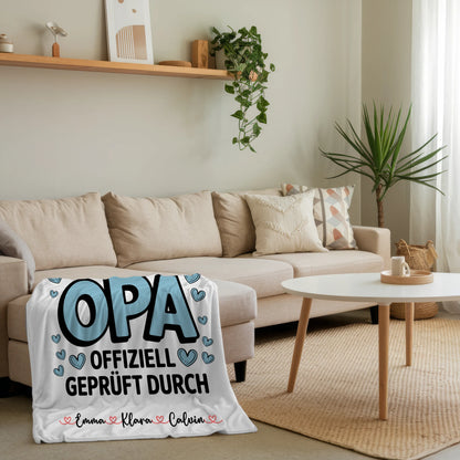 Personalisierte Decke Opa Geschenk Fotocollage Opa Allerbester Opa Offiziell Geprüft Durch 4