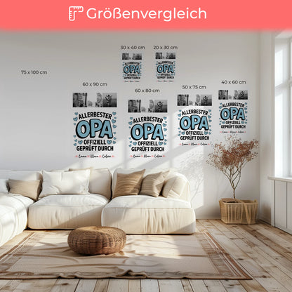 Wandbild Fotocollage Geschenk Fotocollage Opa Allerbester Opa Offiziell Geprüft Durch 6
